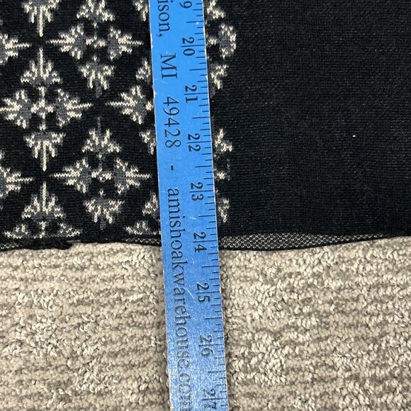 Icelandic Design Sweater Womens Medium Merino Wool Floral Embroidered Cardigan - Picture 8 of 8